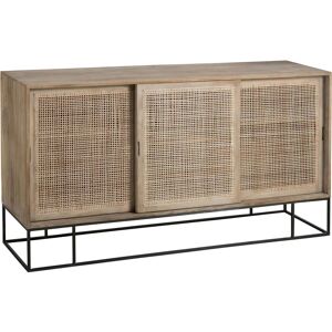 ReCollection Buffet Rotin Bois clair Beige 161x86x45cm