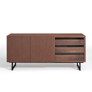 Gontier Buffet en noyer 2 portes et 3 tiroirs Marron 180x78x50cm