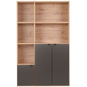 CAMIF Bibliothèque 3 portes L129 cm effet bois carbone Noir 129x209x42cm - Publicité CAMIF Bibliothèque 3 portes L129 cm effet bois carbone Noir 129x209x42cm - Publicité