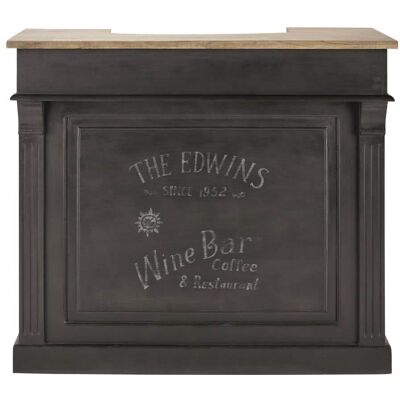 Maisons du Monde Meuble de bar 4 tiroirs gris charbon Gris 116x104x48cm - Publicité Maisons du Monde Meuble de bar 4 tiroirs gris charbon Gris 116x104x48cm - Publicité