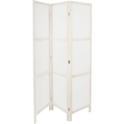 Maisons du Monde Paravent en paulownia blanc Blanc 125x165x1.6cm - Publicité Maisons du Monde Paravent en paulownia blanc Blanc 125x165x1.6cm - Publicité