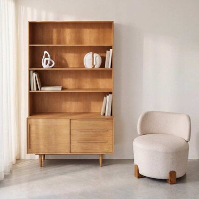 Maisons du Monde Bibliothèque vintage - Chêne massif - 3 tiroirs 1 porte - Publicité Maisons du Monde Bibliothèque vintage - Chêne massif - 3 tiroirs 1 porte - Publicité