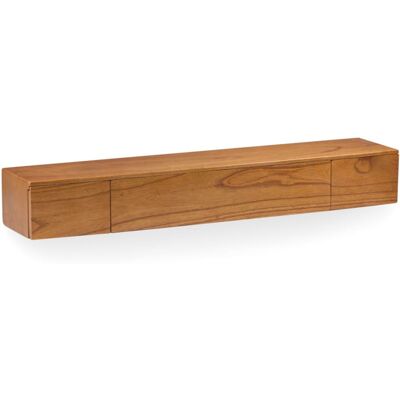 MOYCOR Étagère en bois marron L 100 cm Marron 100x14x20cm - Publicité MOYCOR Étagère en bois marron L 100 cm Marron 100x14x20cm - Publicité