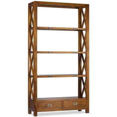 MOYCOR Bibliothèque en bois marron H 190 cm Marron 100x190x35cm - Publicité MOYCOR Bibliothèque en bois marron H 190 cm Marron 100x190x35cm - Publicité