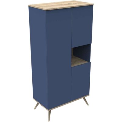 Sauthon Original Armoire 3 portes 1 niche Bleu 101x209x57cm - Publicité Sauthon Original Armoire 3 portes 1 niche Bleu 101x209x57cm - Publicité