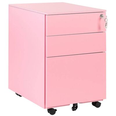 Beliani Meuble de rangement métal rose Rose 50x60x39cm - Publicité Beliani Meuble de rangement métal rose Rose 50x60x39cm - Publicité