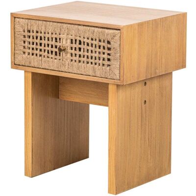 Nordlys Modèle Toledo Table de nuit - Bois FSC Rotin - Publicité Nordlys Modèle Toledo Table de nuit - Bois FSC Rotin - Publicité
