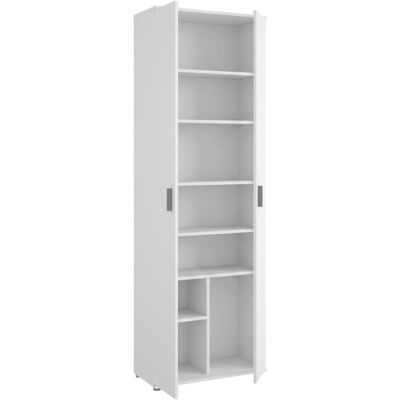 Armoire Suretta DMORA - Multi-fonction, 2 portes, 61x35x190cm, Blanc - Publicité Armoire Suretta DMORA - Multi-fonction, 2 portes, 61x35x190cm, Blanc - Publicité