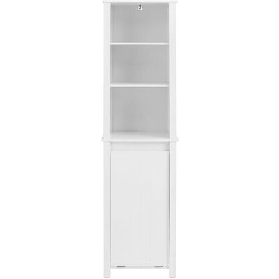 SoBuy Meuble colonne effet bois blanc avec 1 panier à linge Blanc 45x171x35cm - Publicité SoBuy Meuble colonne effet bois blanc avec 1 panier à linge Blanc 45x171x35cm - Publicité