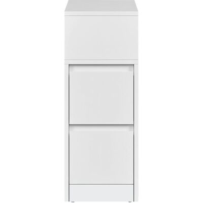 VASAGLE Table de chevet avec 2 tiroirs et compartiment ouvert blanc Blanc 30x65x25cm - Publicité VASAGLE Table de chevet avec 2 tiroirs et compartiment ouvert blanc Blanc 30x65x25cm - Publicité