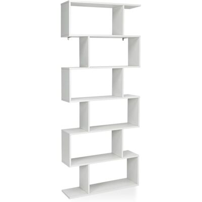Giantex Bibliothèque ètagère 6 niveaux en bois blanc 80 x 23 x 191 cm Blanc 80x191x23cm - Publicité Giantex Bibliothèque ètagère 6 niveaux en bois blanc 80 x 23 x 191 cm Blanc 80x191x23cm - Publicité
