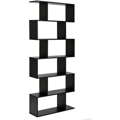 Giantex Bibliothèque ètagère 6 niveaux en bois noir 80 x 23 x 191 cm Noir 80x191x23cm - Publicité Giantex Bibliothèque ètagère 6 niveaux en bois noir 80 x 23 x 191 cm Noir 80x191x23cm - Publicité