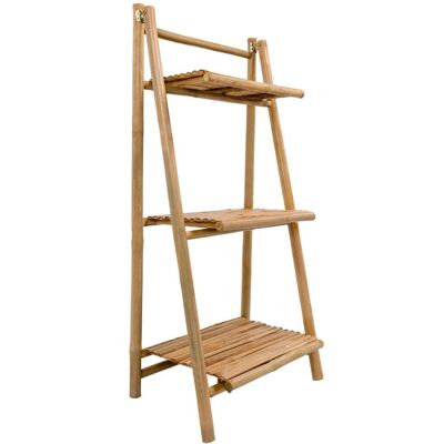 Nordlys Etagère 3 niveaux en bambou massif Marron 36x108x53cm - Publicité Nordlys Etagère 3 niveaux en bambou massif Marron 36x108x53cm - Publicité