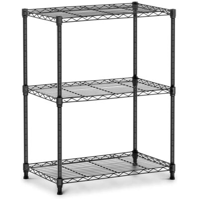 Helloshop26 Étagère métallique noire - métal argentée 60 x 35 x 77 cm Noir 60x77x35cm - Publicité Helloshop26 Étagère métallique noire - métal argentée 60 x 35 x 77 cm Noir 60x77x35cm - Publicité