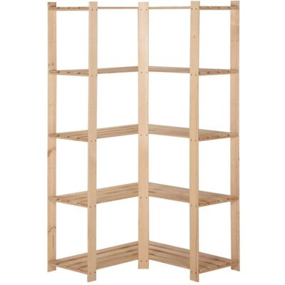 HELLOSHOP26 Étagère d'angle en pin 5 niveaux - Rangement pour maison & bureau - Publicité HELLOSHOP26 Étagère d'angle en pin 5 niveaux - Rangement pour maison & bureau - Publicité