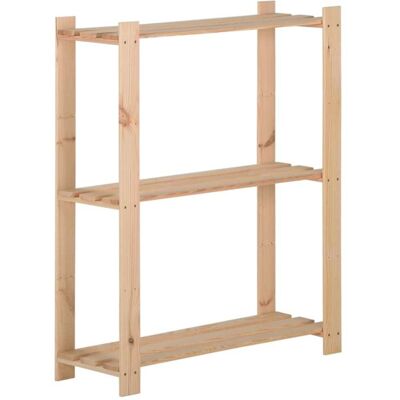 Helloshop26 Étagère 3 niveaux stockage bois marron 60 x 28.5 x 90 cm Marron 60x90x29cm - Publicité Helloshop26 Étagère 3 niveaux stockage bois marron 60 x 28.5 x 90 cm Marron 60x90x29cm - Publicité