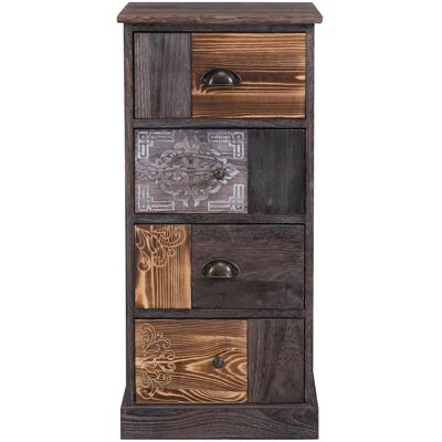 IDIMEX Chiffonnier 4 tiroirs avec gravures ethniques en bois Marron 40x84x37cm - Publicité IDIMEX Chiffonnier 4 tiroirs avec gravures ethniques en bois Marron 40x84x37cm - Publicité