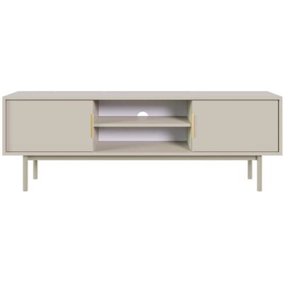Baita Meuble tv cachemire 154cm Taupe 154x54x39cm - Publicité Baita Meuble tv cachemire 154cm Taupe 154x54x39cm - Publicité