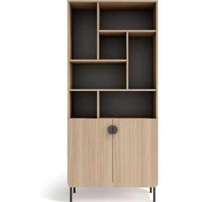 Herdasa Étagère de rangement en mélamine noyer clair graphite 180×80×32 cm Marron 80x180x32cm - Publicité Herdasa Étagère de rangement en mélamine noyer clair graphite 180×80×32 cm Marron 80x180x32cm - Publicité
