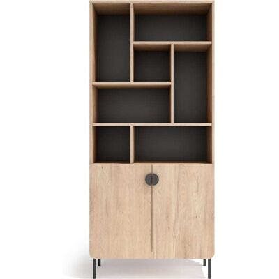 Herdasa Étagère de rangement en mélamine chêne graphite 180×80×32 cm Marron 80x180x32cm - Publicité Herdasa Étagère de rangement en mélamine chêne graphite 180×80×32 cm Marron 80x180x32cm - Publicité