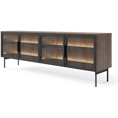 Selsey Meuble tv avec éclairage led, aspect chêne foncé, 181 cm Marron 181x39x181cm - Publicité Selsey Meuble tv avec éclairage led, aspect chêne foncé, 181 cm Marron 181x39x181cm - Publicité