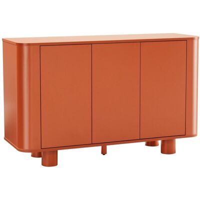 Oviala Buffet 3 portes moderne rectangulaire l120 cm orange Orange 120x75x40cm - Publicité Oviala Buffet 3 portes moderne rectangulaire l120 cm orange Orange 120x75x40cm - Publicité