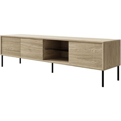 Selsey Meuble tv 3 portes avec led, 175 cm, couleur chêne Beige 175x48x175cm - Publicité Selsey Meuble tv 3 portes avec led, 175 cm, couleur chêne Beige 175x48x175cm - Publicité