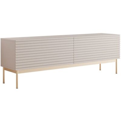 Selsey Meuble tv 2 portes avec led gris cachemire 139 cm Taupe 139x46x139cm - Publicité Selsey Meuble tv 2 portes avec led gris cachemire 139 cm Taupe 139x46x139cm - Publicité