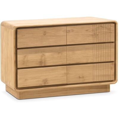 MOYCOR Commode en teck beige L 125 cm Beige 125x85x50cm - Publicité MOYCOR Commode en teck beige L 125 cm Beige 125x85x50cm - Publicité