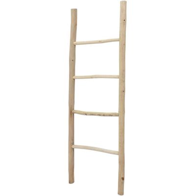 Nordlys Etagère murale échelle 4 niveaux en bois massif naturel Marron 4x45x126cm - Publicité Nordlys Etagère murale échelle 4 niveaux en bois massif naturel Marron 4x45x126cm - Publicité