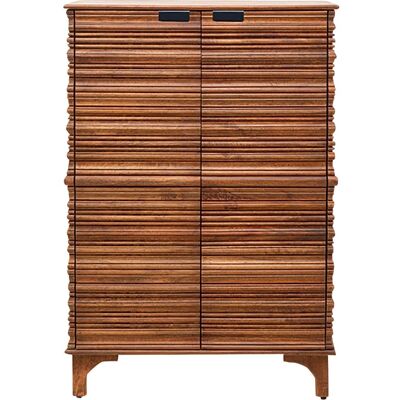 Kare Design Buffet haut 2 portes en manguier massif sculpté Marron 90x136x40cm - Publicité Kare Design Buffet haut 2 portes en manguier massif sculpté Marron 90x136x40cm - Publicité