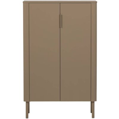 WOOOD Armoire 2 portes en pin taupe Taupe 39x135x85cm - Publicité WOOOD Armoire 2 portes en pin taupe Taupe 39x135x85cm - Publicité