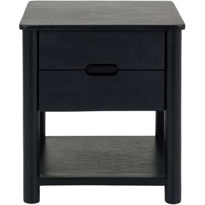 IDIMEX Table de chevet en bois de manguier massif avec 2 tiroirs, noir Noir 50x55x50cm - Publicité IDIMEX Table de chevet en bois de manguier massif avec 2 tiroirs, noir Noir 50x55x50cm - Publicité