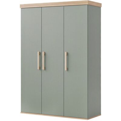 roba Armoire enfant - 3 portes - sauge / chêne Vert 53x195x138cm - Publicité roba Armoire enfant - 3 portes - sauge / chêne Vert 53x195x138cm - Publicité