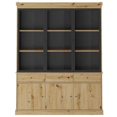 vente-unique.com Vitrine mdf noir Noir 173x218x40cm - Publicité vente-unique.com Vitrine mdf noir Noir 173x218x40cm - Publicité