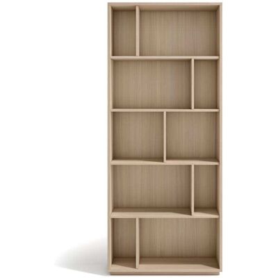 Herdasa Bibliothèque en mélaminé noyer clair 191x80x32 cm Beige 80x191x32cm - Publicité Herdasa Bibliothèque en mélaminé noyer clair 191x80x32 cm Beige 80x191x32cm - Publicité