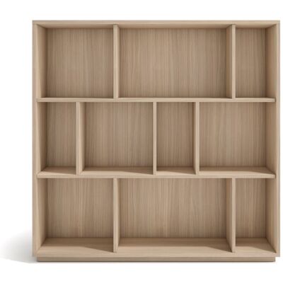 Herdasa Bibliothèque en mélaminé noyer clair 117x119x32 cm Beige 119x117x32cm - Publicité Herdasa Bibliothèque en mélaminé noyer clair 117x119x32 cm Beige 119x117x32cm - Publicité