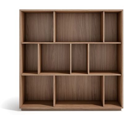 Herdasa Bibliothèque en mélaminé noyer 117x119x32 cm Marron 119x117x32cm - Publicité Herdasa Bibliothèque en mélaminé noyer 117x119x32 cm Marron 119x117x32cm - Publicité