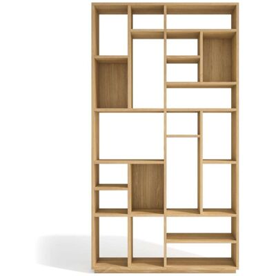 Herdasa Étagère asymétrique 21 niches en placard finition chêne doré Marron 106x194x29cm - Publicité Herdasa Étagère asymétrique 21 niches en placard finition chêne doré Marron 106x194x29cm - Publicité