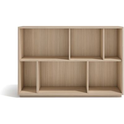 Herdasa Bibliothèque en mélaminé noyer clair 80x119x32 cm Beige 119x80x32cm - Publicité Herdasa Bibliothèque en mélaminé noyer clair 80x119x32 cm Beige 119x80x32cm - Publicité