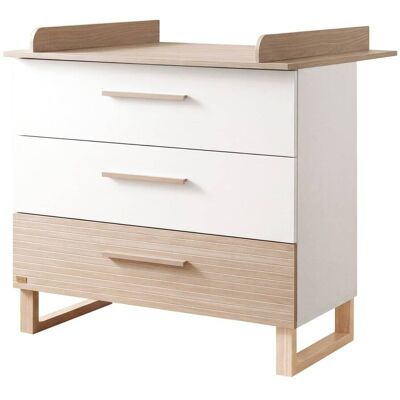 roba Commode à langer avec 3 tiroirs blanc / chêne Blanc 76x99x110cm - Publicité roba Commode à langer avec 3 tiroirs blanc / chêne Blanc 76x99x110cm - Publicité