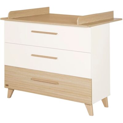 roba Commode à langer avec 3 tiroirs blanc / chêne Blanc 75x98x110cm - Publicité roba Commode à langer avec 3 tiroirs blanc / chêne Blanc 75x98x110cm - Publicité
