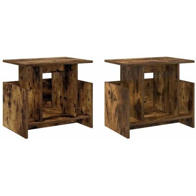 Helloshop26 Lot de 2 meubles bois beige 50 x 35 x 45 cm Beige 50x45x35cm - Publicité Helloshop26 Lot de 2 meubles bois beige 50 x 35 x 45 cm Beige 50x45x35cm - Publicité