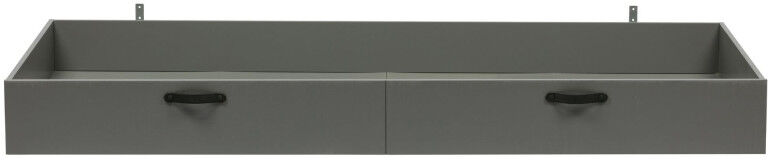 WOOOD Tiroir en pin massif pour lit 90x200cm gris Gris 198x21x92cm