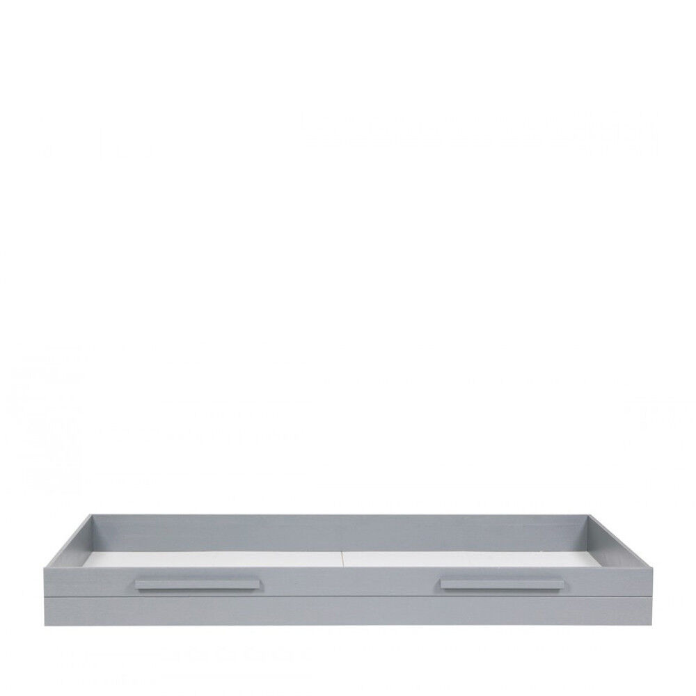 WOOOD Tiroir en pin FSC pour lit 90x200 gris béton Gris 198x21x91cm