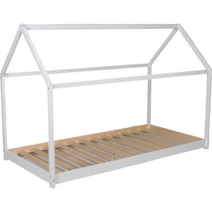 Weber industries Lit cabane sommier 70x140 blanc Blanc 145x77x124cm