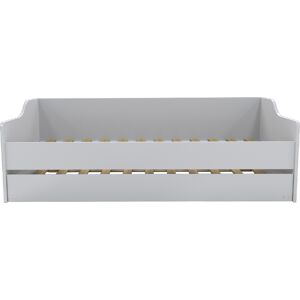 Weber industries Lit gigogne 2 sommiers 1 tiroir-lit 90x190 blanc Blanc 193x95x64cm