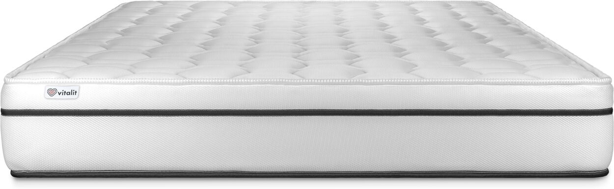 Vitalit Matelas Mousse polyuréthane à mémoire de forme 140x200 Blanc 200x24x140cm