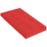 Idliterie Matelas futon Coton Rouge 90×190 Rouge 190x15x90cm