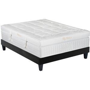 Bellecour Ensemble 160x200 Matelas + Sommier Bois Blanc 200x63x160cm